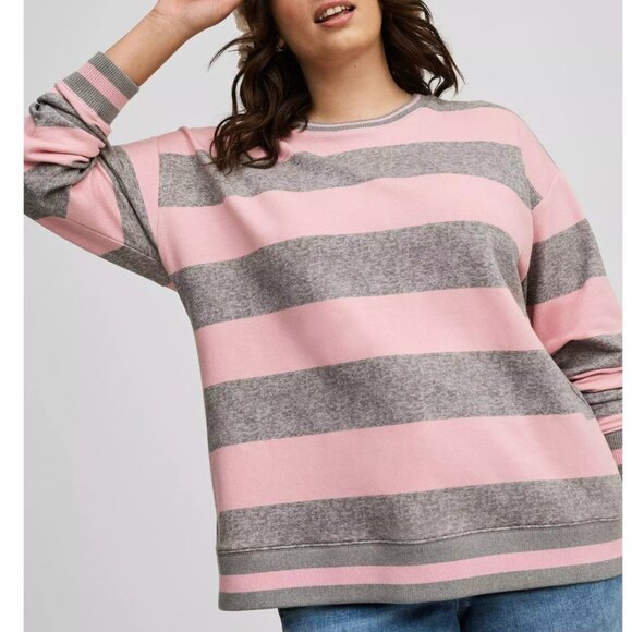 Torrid Drop Shoulder Crew Sweatshirt Size 2 - Picture 4 of 15